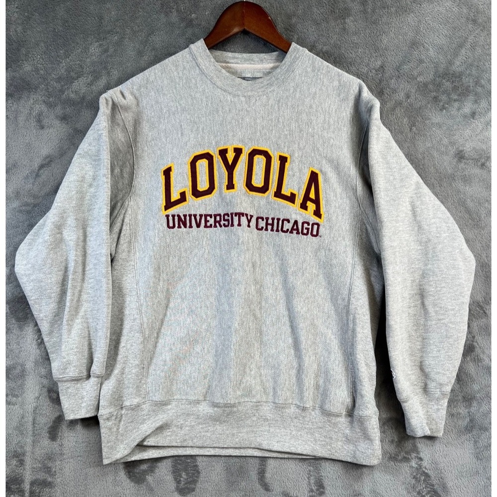 Vintage Champion 90s Loyola University Reverse Weave Sweatshirt Medium Crewneck